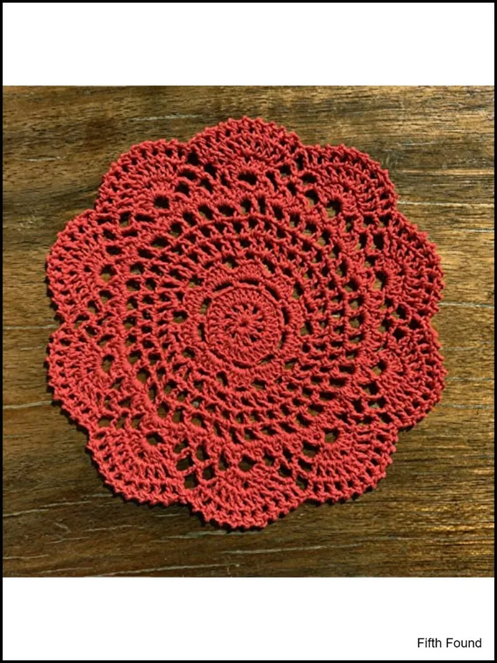 Round Crochet Lace Doilies Set of 4 Fabric Coasters Value Pack